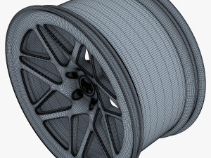 vossen lc-109t 19 wheel silver 3D Model
