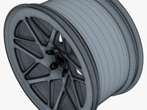 vossen lc-109t 19 wheel silver 3D Model