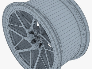 vossen lc-109t 19 wheel silver 3D Model