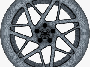 vossen lc-109t 19 wheel silver 3D Model