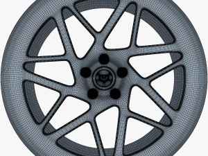 vossen lc-109t 19 wheel silver 3D Model