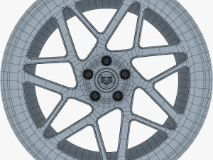 vossen lc-109t 19 wheel silver 3D Model