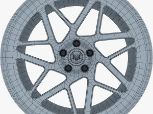 vossen lc-109t 19 wheel silver 3D Model