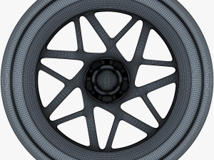 vossen lc-109t 19 wheel silver 3D Model