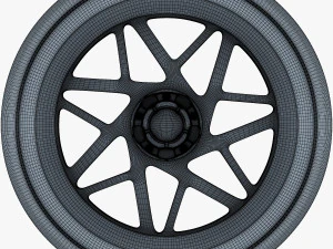 vossen lc-109t 19 wheel silver 3D Model