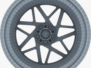 vossen lc-109t 19 wheel silver 3D Model