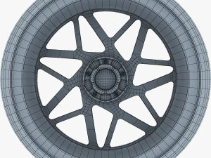 vossen lc-109t 19 wheel silver 3D Model