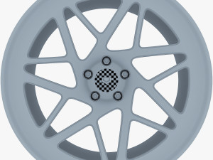 vossen lc-109t 19 wheel silver 3D Model