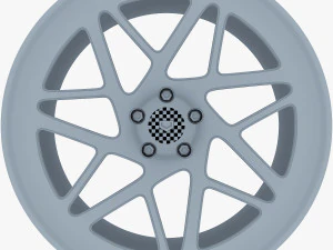 vossen lc-109t 19 wheel silver 3D Model