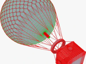 hot air balloon v 2 3D Model