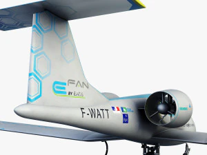 airbus e-fan electric 3D Model