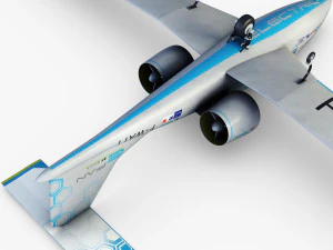 airbus e-fan electric 3D Model