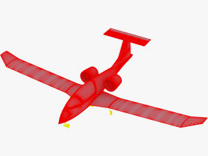 airbus e-fan electric 3D Модель
