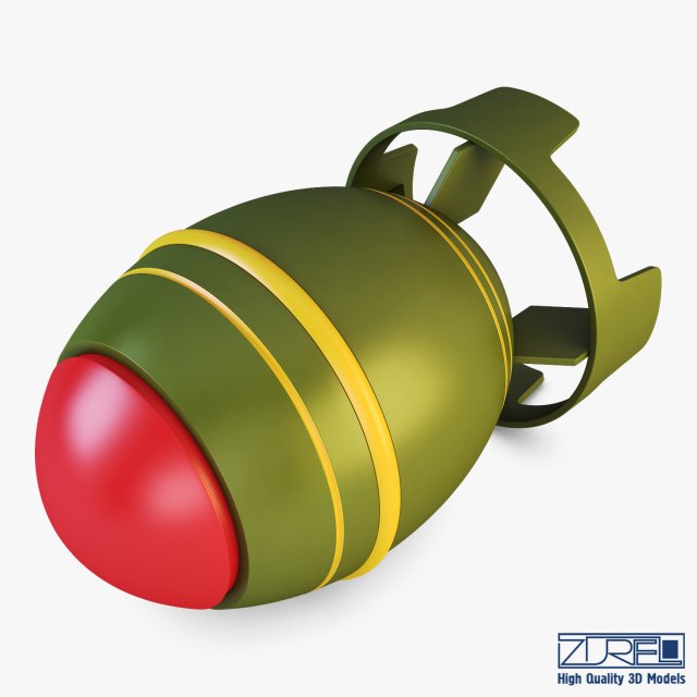 nuclear bomb v 1 3D Model .c4d .max .obj .3ds .fbx .stl .blend 