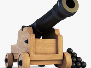 고대 대포 3D 모델