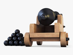 고대 대포 3D 모델