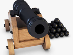 고대 대포 3D 모델