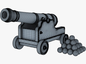 ancient cannon 3D Model