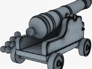 고대 대포 3D 모델