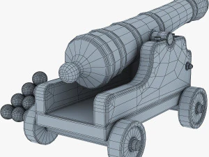 고대 대포 3D 모델