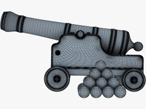 고대 대포 3D 모델
