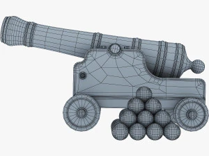 고대 대포 3D 모델