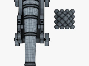 고대 대포 3D 모델