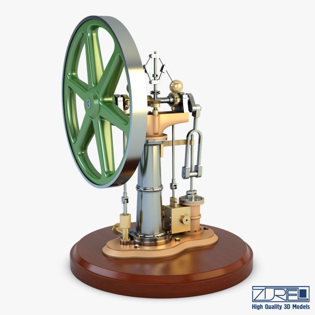 benson vertical engine Model 3D .c4d .max .obj .3ds .fbx .stl .blend 
