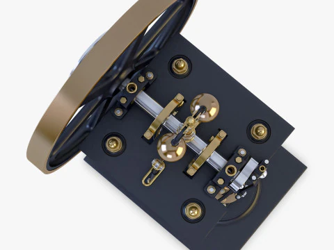 Classic Beam Steam Engine with Flywheel M1 3D Model