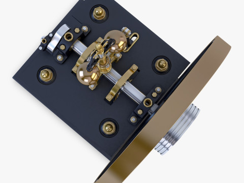 Classic Beam Steam Engine with Flywheel M1 3D Model