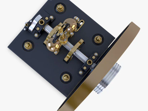 Classic Beam Steam Engine with Flywheel M1 3D Model