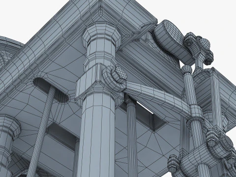 Classic Beam Steam Engine with Flywheel M1 3D Model