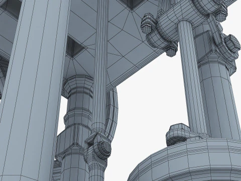 Classic Beam Steam Engine with Flywheel M1 3D Model