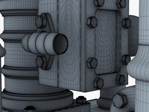 Classic Beam Steam Engine with Flywheel M1 3D Model