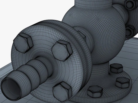 Classic Beam Steam Engine with Flywheel M1 3D Model