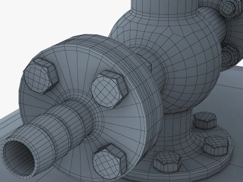 Classic Beam Steam Engine with Flywheel M1 3D Model