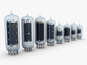 vacuum tubes set 3D Model