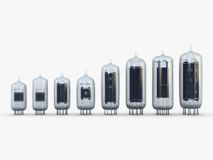 vacuum tubes set 3D 模型
