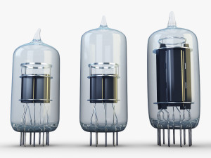 vacuum tubes set 3D 模型