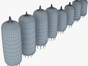 vacuum tubes set 3D Model
