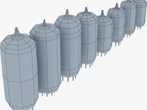 vacuum tubes set 3D Model