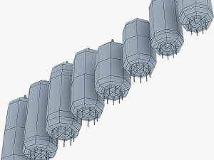 vacuum tubes set 3D 模型