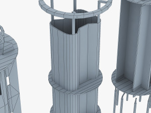vacuum tubes set 3D 模型