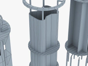 vacuum tubes set 3D Model