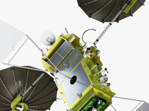 artificial satellite loutch 5v 3D Model