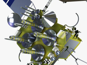 artificial satellite loutch 5v 3D Model