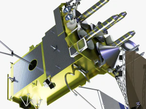 artificial satellite loutch 5v 3D Model