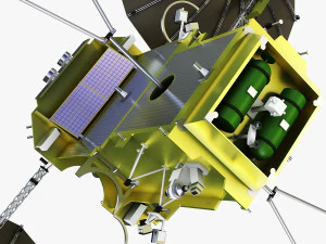 artificial satellite loutch 5v 3D Model