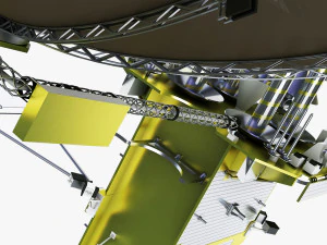 artificial satellite loutch 5v 3D Model