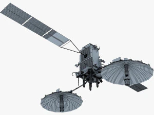 artificial satellite loutch 5v 3D Model